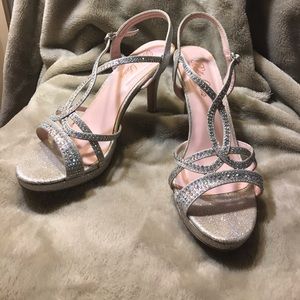 Strappy Silver Heels